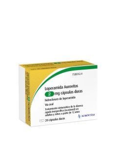 Loperamida Aurovitas 2mg 20 Cápsulas