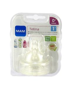 MAM Tetinas Silicona 0m+  Flujo1 2 uds