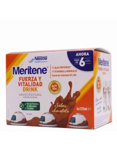 Meritene Fuerza y Vitalidad Drink Sabor Chocolate 6 Botellas x 125 ml Pack