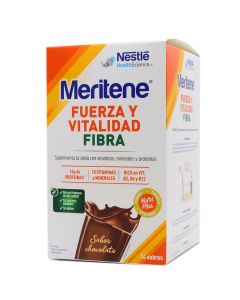 Meritene Fuerza y Vitalidad Fibra Chocolate 14 Sobres para Batido Sabor Chocolate Nestlé