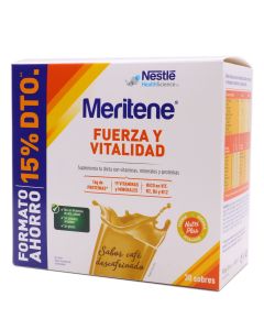 Meritene Fuerza y Vitalidad Sabor Café Descafeinado 30 Sobres