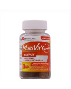 MultiVit Energy Forte Pharma 60 Gominolas Sabor Naranja Limón