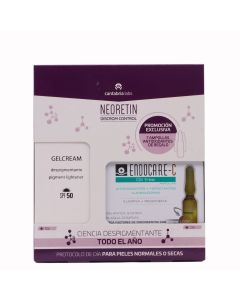 Neoretin Discrom GelCream SPF50 40ml+ Endocare C Oil Free 7 Ampollas de Regalo Pack
