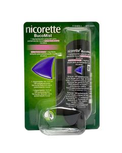 Nicorette BucoMist 1mg/Pulsación Bucal Nicotina Sabor Fruta Menta 150 Pulverizaciones 