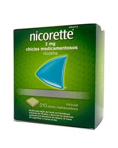 Nicorette 2 mg 210 Chicles Medicamentosos Nicotina