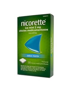 Nicorette Ice Mint 2mg 30 Chicles Medicamentosos de Nicotina Sabor Menta