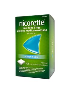 Nicorette Ice Mint 2 mg 105 Chicles Medicamentosos 