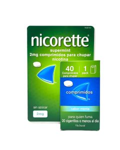 Nicorette Supermint 2mg 40 Comprimidos Sabor Menta