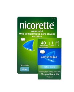 Nicorette Supermint 4mg 40 Comprimidos Sabor Menta