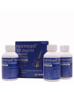 Normopil 50mg/ml Solución Cutánea 3 Frascos 90ml 