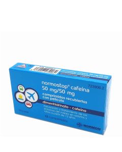 Normostop Cafeína 50 mg/50 mg 12 Comprimidos Normon