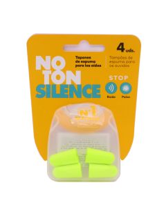 NoTon Silence Stop Ruido Polvo 4 Tapones de Oidos de Espuma