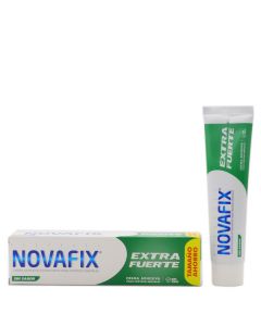 Novafix Extra Fuerte Crema Adhesiva para Prótesis Dentales Sin Sabor 70g Tamaño Ahorro