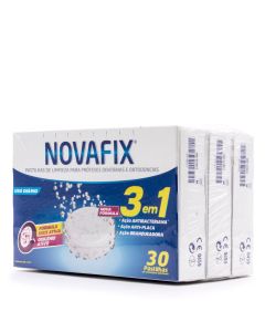 Novafix Tabletas Limpiadoras Prótesis y Ort 3 en 1 60+30 Gratis 