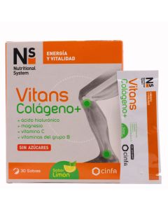 NS Vitans Colágeno+ 30 Sobres Sabor Limón Energía y Vitalidad