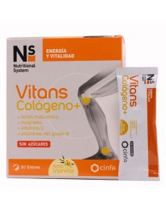 NS Vitans Colágeno+ 30 Sobres Sabor Vainilla Energía y Vitalidad