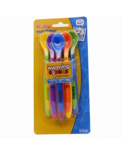 Nuby 6 Cucharas de Colores +4 Meses