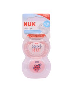 Nuk FreeStyle Chupete Silicona con Porta Chupete 6-18M 2 Chupetes