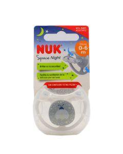 Nuk Space Night Chupete Silicona 0-6m 