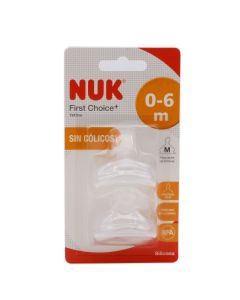 Nuk First Choice+ Tetina de Silicona Orificio M 0-6m 2 Tetinas