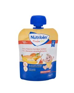 Nutriben Fruta & Go Pera Plátano Naranja Galleta 90g
