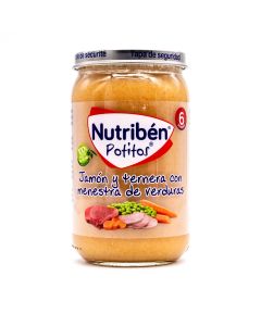 Nutriben Potitos Jamón y Ternera con Menestra de Verduras 235g