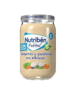 Nutriben Potitos Guisantes y Zanahorias con Merluza 235g 