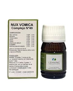 Nux Vomica Complejo 49 Gotas Orales 30ml Lehning