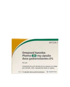 Omeprazol Aurovitas 20mg 14 Cápsulas