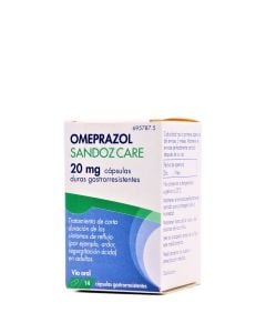 Omeprazol Sandoz Care 20mg 14 Cápsulas Gastrorresistentes Frasco