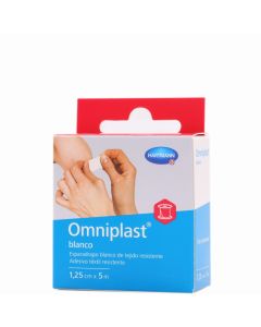 Omniplast Esparadrapo Tela Elástico Blanco 1,25 cm x 5 m Hartmann