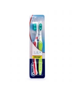 Oral B Cepillo Dental Shiny Clean 123 Medio Duplo
