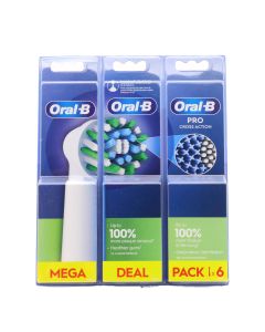 Oral B Recambio CrossAction Cepillo Eléctrico 6 Cabezales