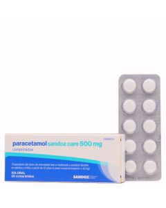 Paracetamol Sandoz Care 500 mg 20 Comprimidos 