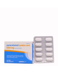 Paracetamol Sandoz Care 650 mg 20 Comprimidos