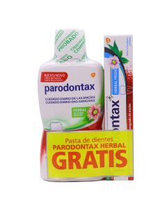Parodontax Herbal Colutorio 500ml+ Pasta de Dientes Herbal Fresh 75ml Gratis Pack