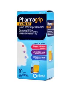 Pharmagrip Forte 10 Sobres Sabor Naranja Cinfa