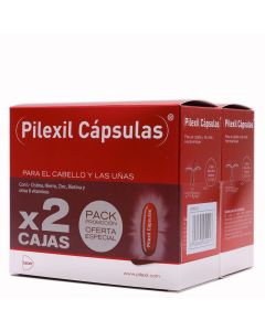 Pilexil Cápsulas Para el Cabello y las Uñas 100 Cápsulas X 2 Cajas Pack Promoción Oferta Especial-1