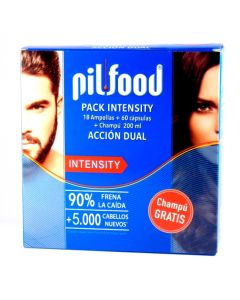 Pilfood  Pack Intensity 18 Ampollas+60 Cápsulas+Champú Gratis