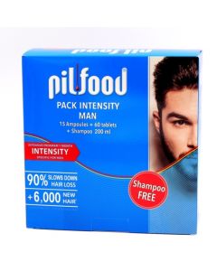 PilFood Pack Intensity Hombre:15Amp 60Com+Champú