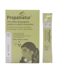 Propalnatur Tos y Dolor de Garganta Jarabe Sabor Limón y Cereza 16 Sobres