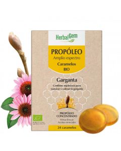 HerbalGem Propóleo Caramelos Garganta 24 Caramelos Bio