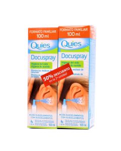 Quies Docuspray Higiene del Oído 100ml+100ml 50%Dto 2ªUd Pack