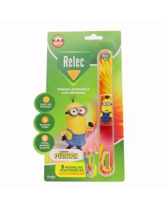 Relec Pulsera Aromática con Citronela Minions Rosa -1