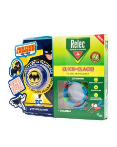Relec Pulsera Antimosquitos Click-Clack Batman+2 Recargas 