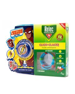 Relec Pulsera Antimosquitos Click-Clack Flash+2 Recargas 