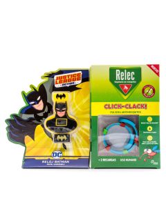 Relec Pulsera Antimosquitos Click-Clack Reloj Batman+ 2 Recargas