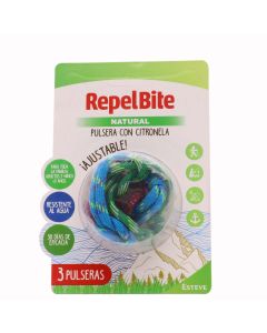 Repel Bite Natural pulsera de cuerda con Citronela 3 unidades