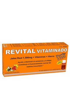 Revital Vitaminado Forte 1500 20 Ampollas Bebibles Fácil Apertura de Pharma OTC