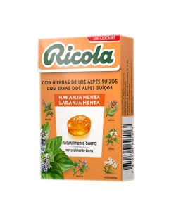 Ricola Naranja Menta Caramelos Sin Azúcares 50 g